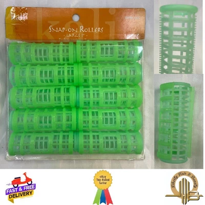 £4.99 • Buy 10PCS Snap On Magnetic Roller Curler Hair Wave Set Large 1  UK STOCK BEST SELLER
