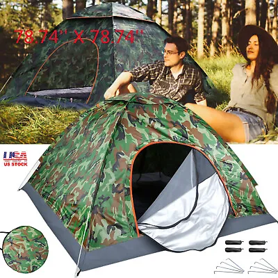 Automatic Pop Up Instant Tent With Carrying Bag 2-3 Man Camping Outdoor /4 Kids • $51.99