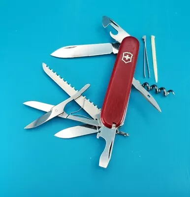 Vintage Victorinox Huntsman Swiss Army Pocket Knife W/ No Hook Or Sewing Eye! • $22.10