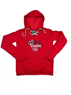 NHL Montreal Canadiens Soft As A Grape Sweatshirt Red Pullover Hoodie Women's M • $21.21