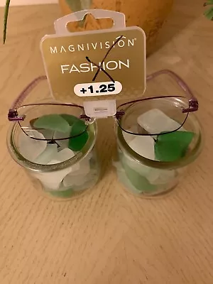 Reading Glasses By MAGNIVISION Fashion +1.25 DANIELLA PRP Rimless Retail $21.99 • $15.99