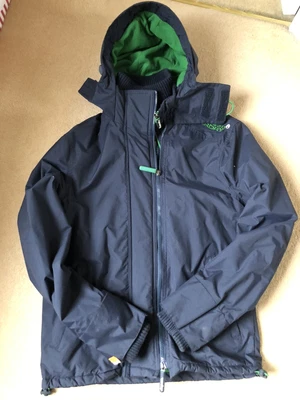 £15 • Buy Mens/Womens/Boys Superdry Original Windcheater Coat, Fleece Lining - Navy -Small