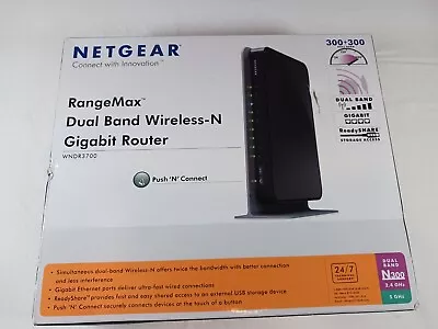 NETGEAR Dual Band 4-Port RangeMax Gigabit Wireless N300 Router #WNDR3700  • $23.99