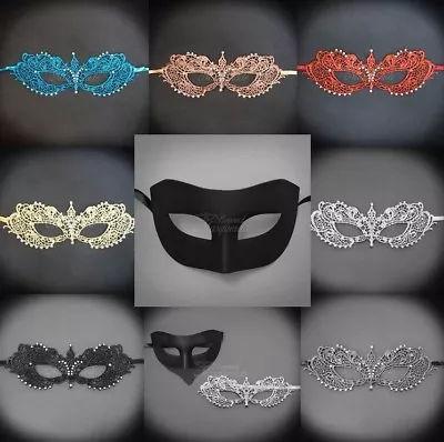 Lace Masquerade Mask RHINESTONES Anastasia Christian Ball Mask • $9.95