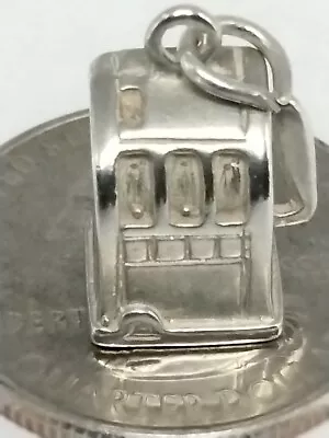 Silver Slot Machine Charm • $18.95