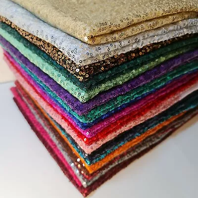 £1.99 • Buy Sequin Sparkly Shiny Bling Dress Craft Drape Table Cover Glitter Fabric 50  