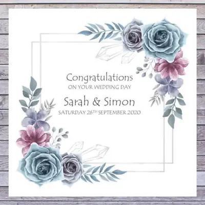 WEDDING DAY CARDS  Personalised Son Daughter Grandson Granddaughter Happy Couple • £3