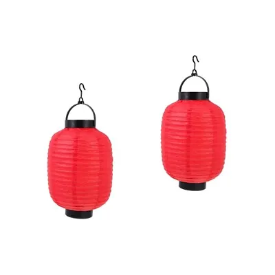 £12.92 • Buy 2 Pcs Japanese Red Lantern Chinese Hanging Paper Lantern Chinese Lantern Ligthts
