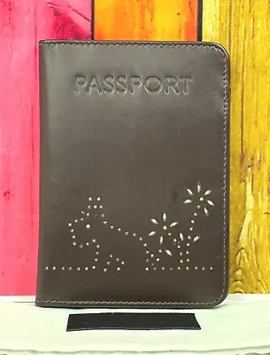 £19.95 • Buy Radley Dot To Dog Dark Brown Leather Passport Holder Cover Wallet New