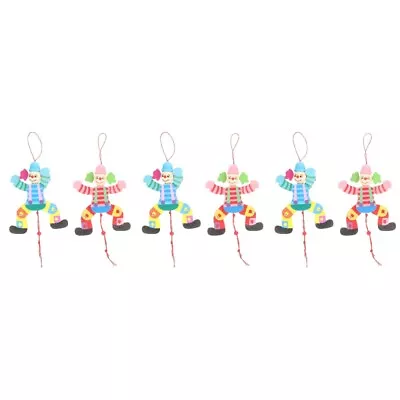  6 Pcs Marionette Puppets Funny Marionettes Pull Line Clown Toy Cute • £16.75