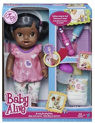 Baby Alive Brushy Brushy African American Baby Doll A9371 • $165.84