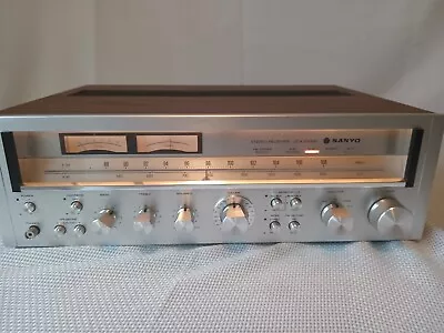 Vintage 1979 Sanyo Stereo Reciever (JCX-2300K);SVC Manual; LIMITED TESTING/CLEAN • $108
