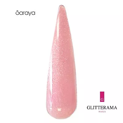 SARAYA Coloured Acrylic Glitter Powder Glitterama Nails Pink Shimmer Bright Vibe • £2.95