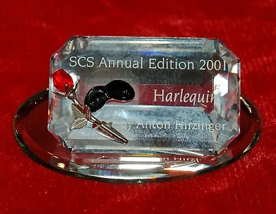 SWAROVSKI Silver Crystal HARLEQUIN  PLAQUE For 2001 Annual Edition Masquerade • $25.20