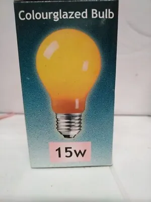 Coloured 15 Watt ES/E27 Screw Cap GLS Dimmable Light Bulb Various Colour Options • £3.40