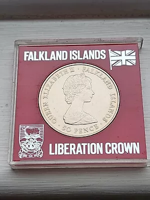 Liberation Crown 14th June 1982 Falkland Islands Fifty Pence Coin • £7.99