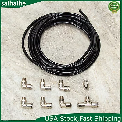 Nickel Plated PUSH LOCK Vacuum Air Line Fitting Kit For Turbo Wastegate Solenoid • $23.83