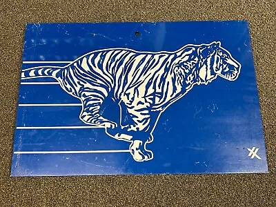 Vintage Exxon Gasoline & Oil Metal Blue Tiger Sign 36 X24  • $299.99