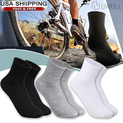 Lot 1-3 Pairs Mens Womens Ankle Quarter Crew Socks Sport Casual Cotton Socks US • $2.66