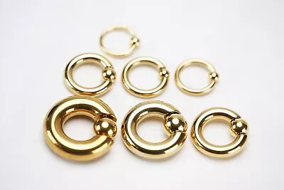 $27.99 • Buy Big Size Stainless Steel Captive Bead Ring CBR Ear Tunnel Plug Gauge Piercing
