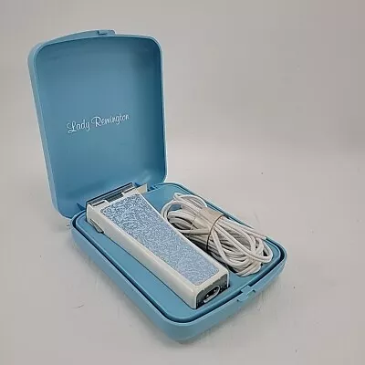 Vintage Lady Remington Model 3M2L Blue Electric Shaver Razor Hard Aqua Case • $12.95