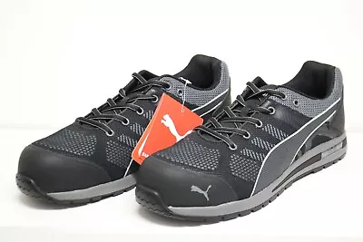 $140 • Buy New: Puma Elevate Knit Ultra Light Weight Safety Shoe -  Black & Grey Size 11us 