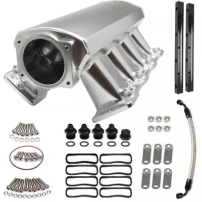 102mm Silver Intake Manifold W/ Fuel Rails For Chevrolet Cadillac LS1 LS2 LS6 • $265.99