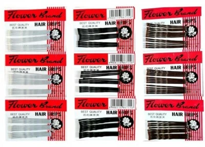 £2.50 • Buy Kirby Hair Grips Waved Bobby Pins Clips Slides Buns 12 Per Card 3 Colours