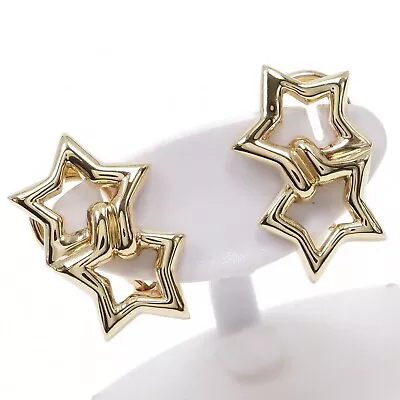 Tiffany & Co. 18K Yellow Gold Double Star Clip On Earrings • $2299.99