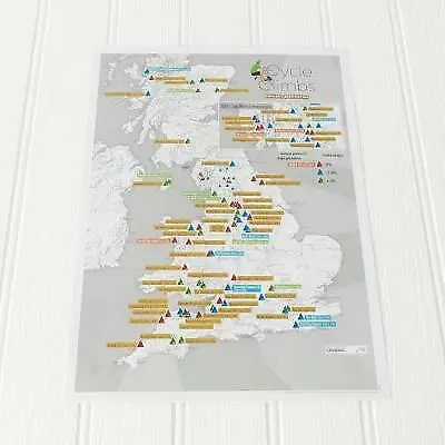 Cycle Climbs Collect And Scratch Off Travel Map • £13.99