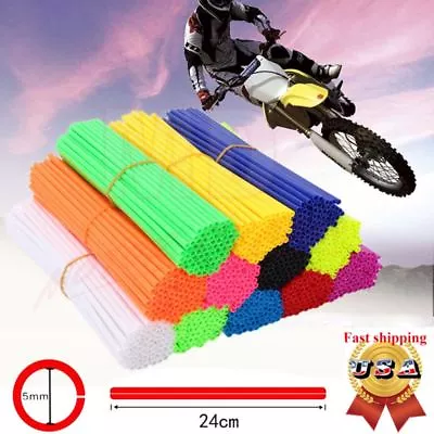 72PCS Motocross Spoke Skins Covers Wraps Wheel Rim Guard Protector For Dirt Bike • $8.41