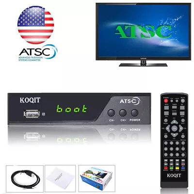 HDTV ATSC Digital Converter Box TV Recording Clear QamTV Tuner USB Media Player • $29.99