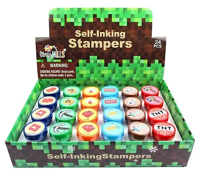 TINYMILLS 24 Pcs Pixel Miner Stampers For Kids • $11.99