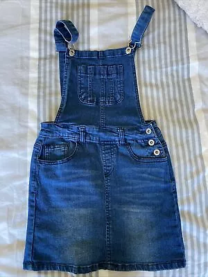 Girls Denim Pinafore Dress 10-11years Miss Evie • £3.50