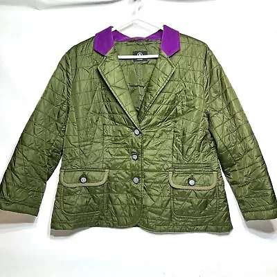 Vintage Bogner Winter Puffer Blazer Womens Size 16 EUR 46 Green XXL • $145