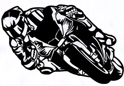 Large 23  Motorbike Van Car Bonnet Sticker Decal Wall Art Racer Tt Racing Bike • £15.99