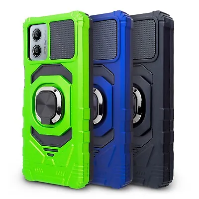 For Motorola Moto G 5G 2023 Case Armor Ring Stand Phone Cover W/ Tempered Glass • $9.90