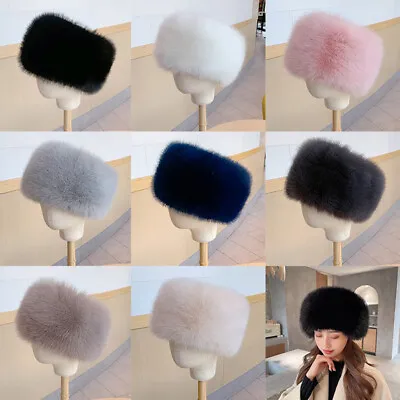 £8.51 • Buy Women's Winter Russian Fluffy Faux Fur Headband Hat Thick Ear Warm Snow Ski Cap