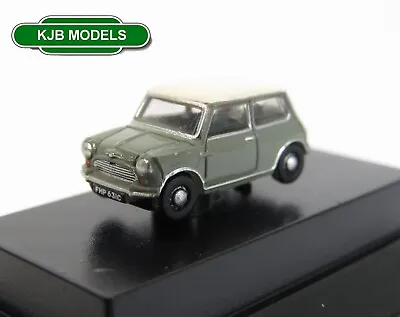 N GAUGE OXFORD DIECAST 1:148 NMN009 Tweed Grey-OEW Classic Mini Car • £9.95