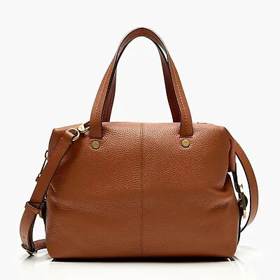 NWT J. Crew Women's Bristol Convertible Satchel In Pebbled Leather - Old English • $189