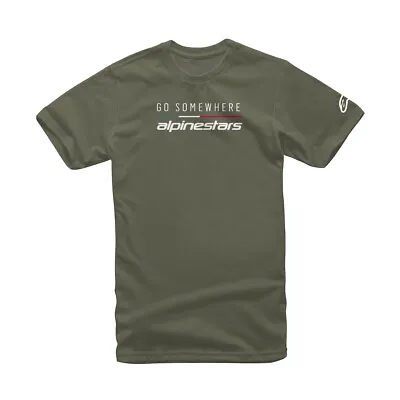 £26.99 • Buy Alpinestars Go Somewhere Tee Casual Short Sleeve Tee T Shirt - Military Green