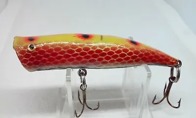 Vintage Custom Signed Popper Frog Scale 3 1/2  Topwater/Surface Wood Fish Lure • $19.99