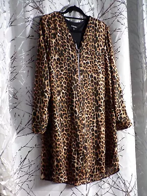 NEW NWT Express Leopard Dress Pockets Size L Large • $24