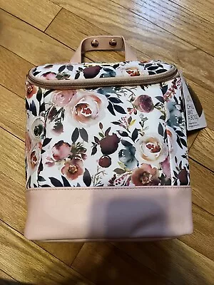 Itzy Ritzy Pink Blush Floral Insulated Bottle Cooler With Matching Pacifier Bag • $50
