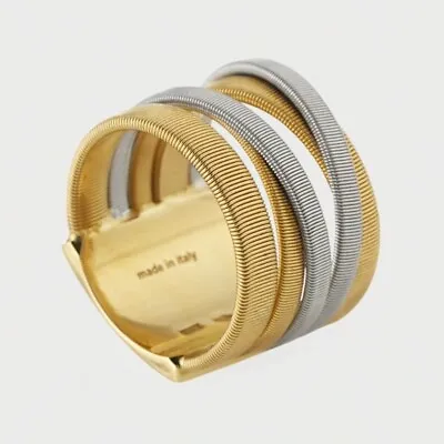 MARCO BICEGO Masai Five Strand Ring 18K Yellow Gold & White Gold Size 7 - $3200 • $1799