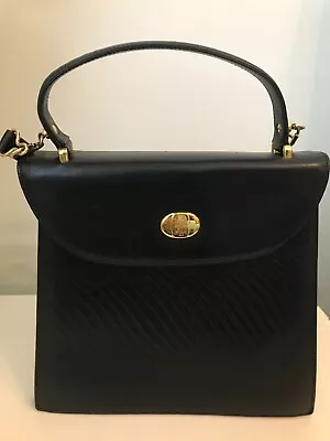 Vintage MARK CROSS Black Leather Handbag • $375