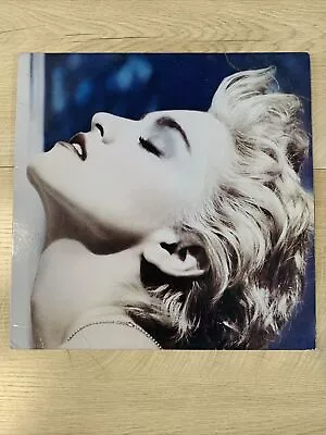 Madonna True Blue LP Vinyl W/ Original Poster 1986 Sire Record 1-25442 • $15