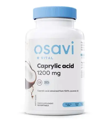 Osavi Caprylic Acid 1200mg Energy Digestion Liver Diet & Keto 60/120 Softgels • £11.99