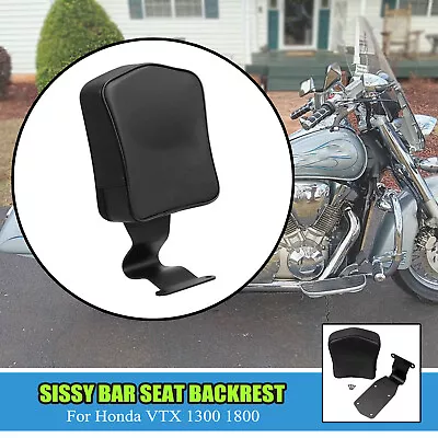 Motorcycle Black Rear Passenger Sissy Bar Backrest For Honda VTX1800R2 VTX1800S1 • $38.98