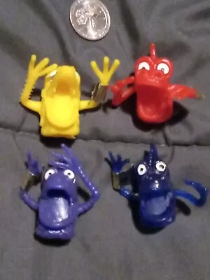 Rare Vintage Spooky Creepy Monster Russ Finger Puppets Lot Of 4 NOS.  • $69